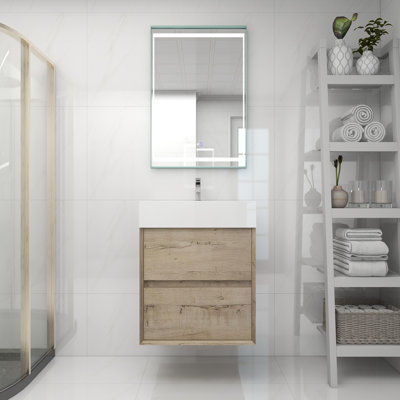Ensemble de meuble-lavabo simple mural 24 po 24 po