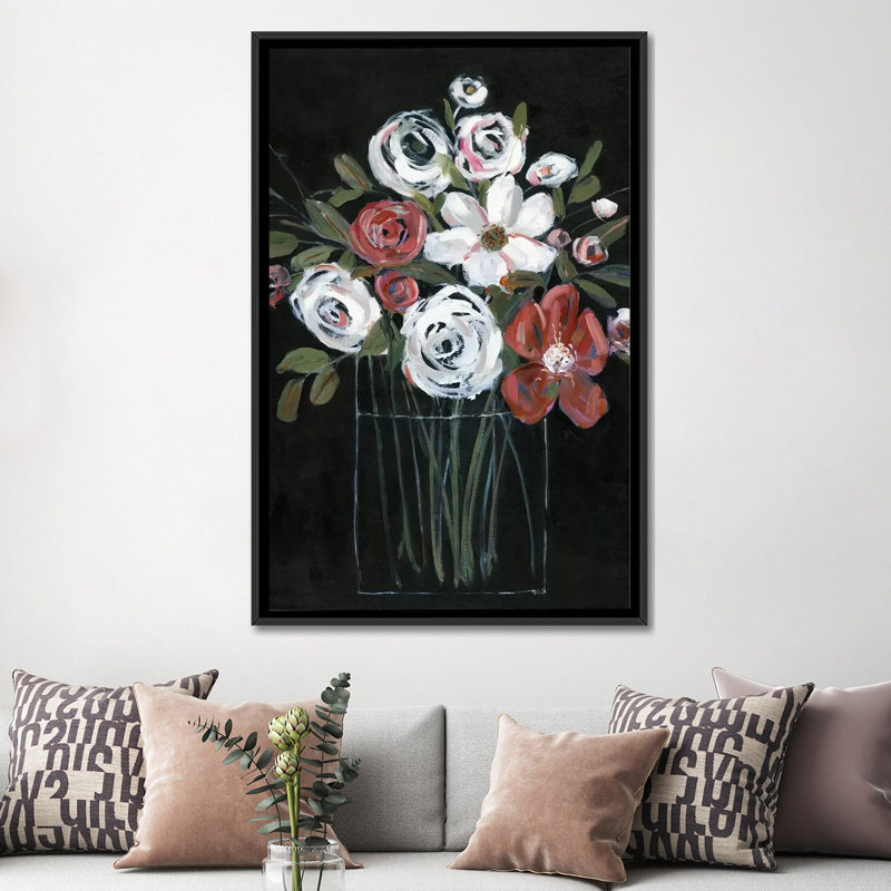« chiaroscuro ii », reproduction de peinture à l’huile sur toile tendue, H 26 po x l 18 po x P 1,5 po, Toile avec cadre noir