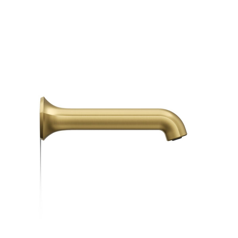 Wall-Mount 8 In. Bath Spout With Straight Design, Vibrant Brushed Moderne Brass