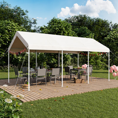 10Ft. W X 20Ft. D Steel Outdoor Canopy Tent Heavy Duty Party Tents For Wedding