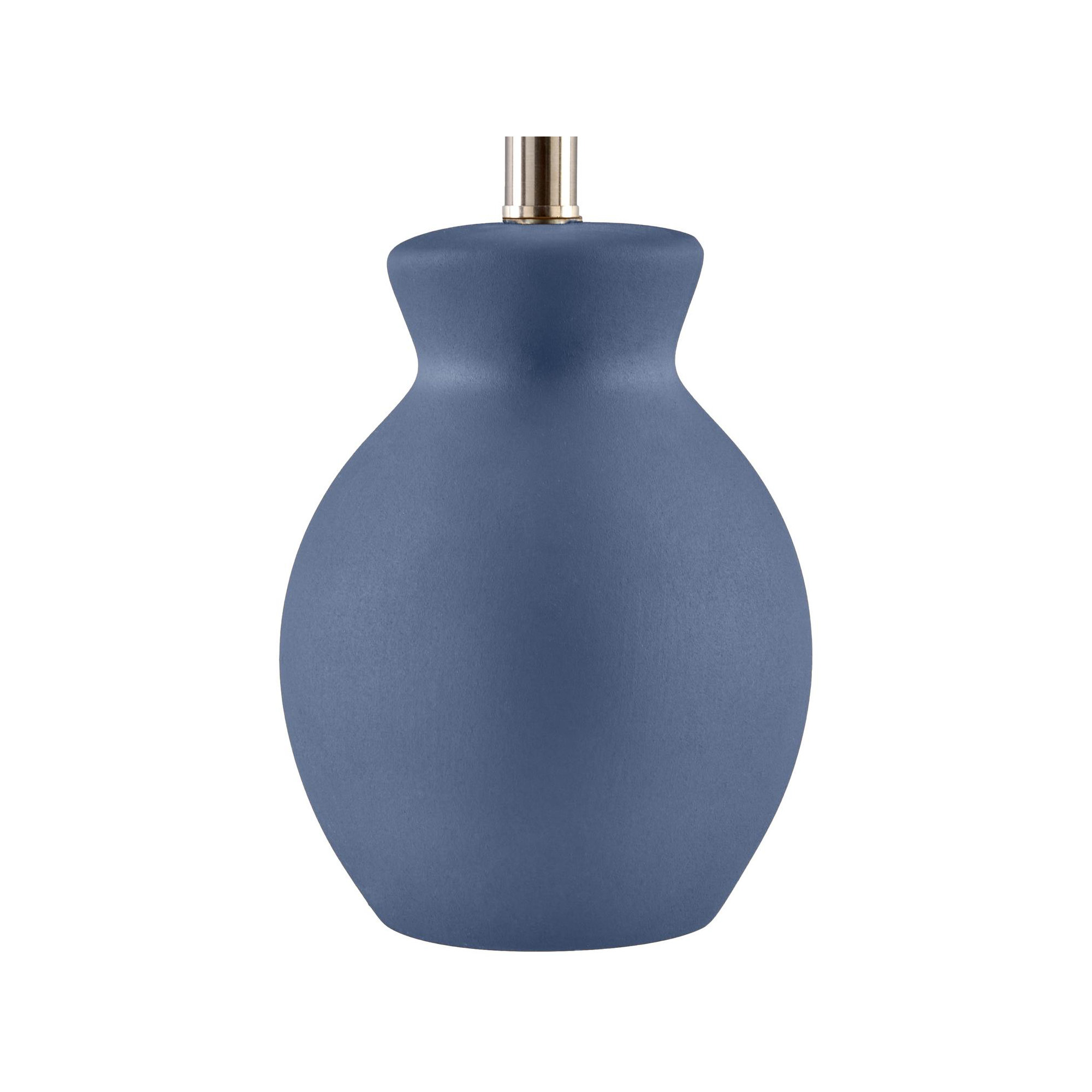 Momsen Scallop Shade Matte Lamp, 15"H x 8"W x 8"D, Blue, Natural