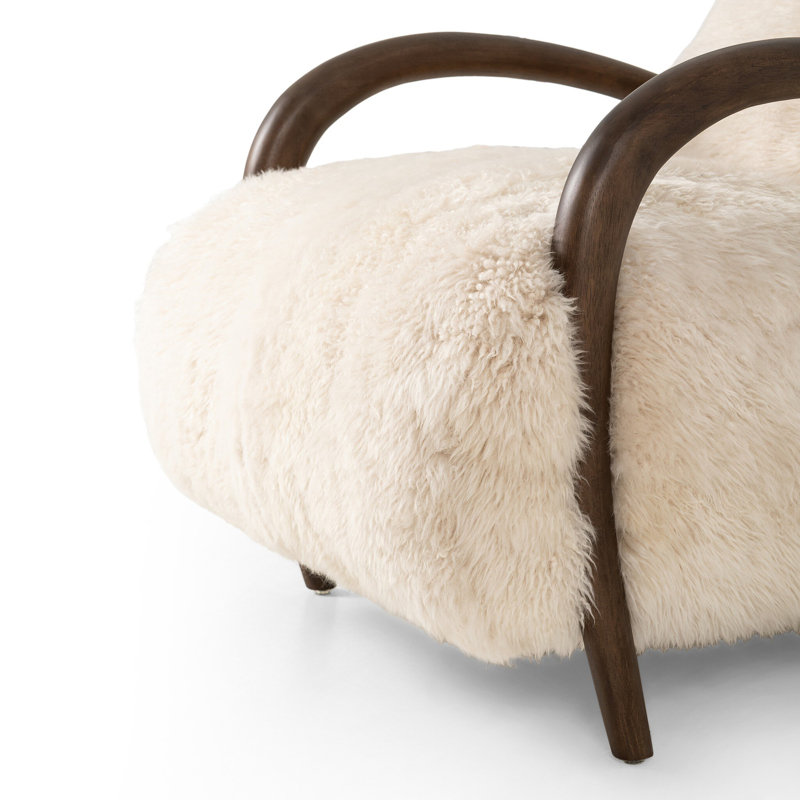 Sandro Leather Armchair, Chalet Shearling