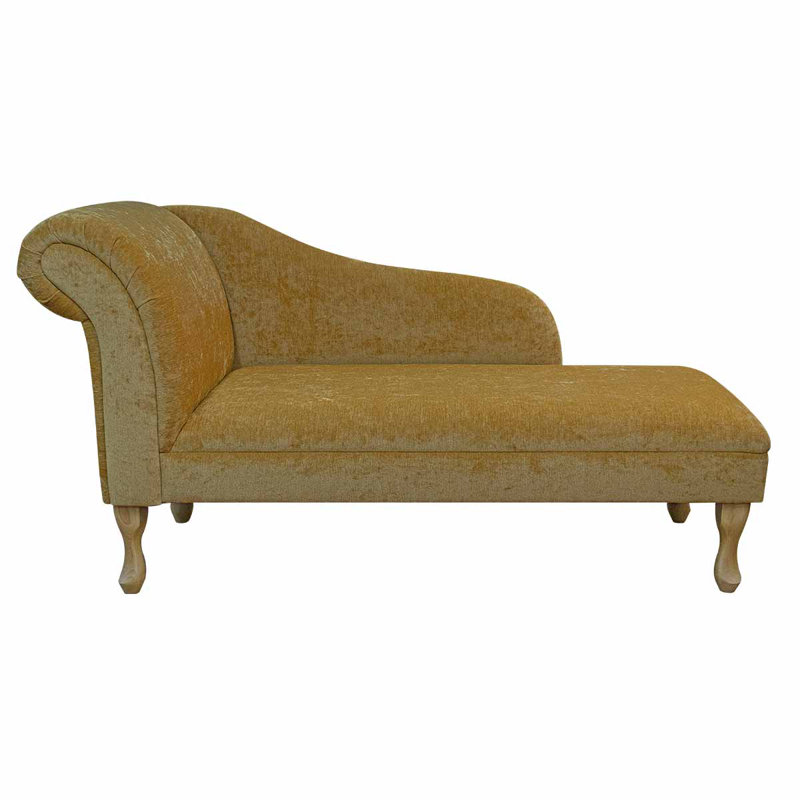 Upholstered Chaise Lounge, Yellow