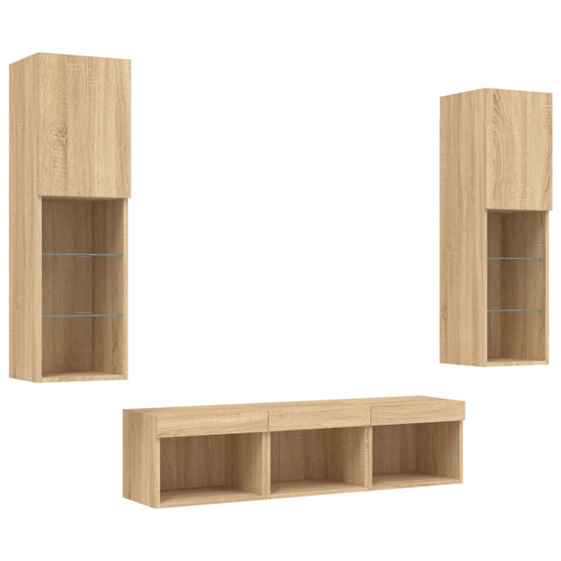 Calyse Unfinished Entertainment Center for TVs up to 24" with Fireplace Included, 120cmH x 30.5cmW x 30cmD, Concrete Grey