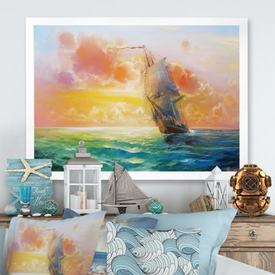 Vieille bataille navale IV - reproduction d'art sur toile nautique et côtière