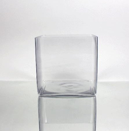 Handmade Glass Table Vase, 7" H x 7" W x 7" D