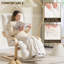 Chaise d'appoint moderne avec repose-pieds et fauteuil rembourré-1241031322