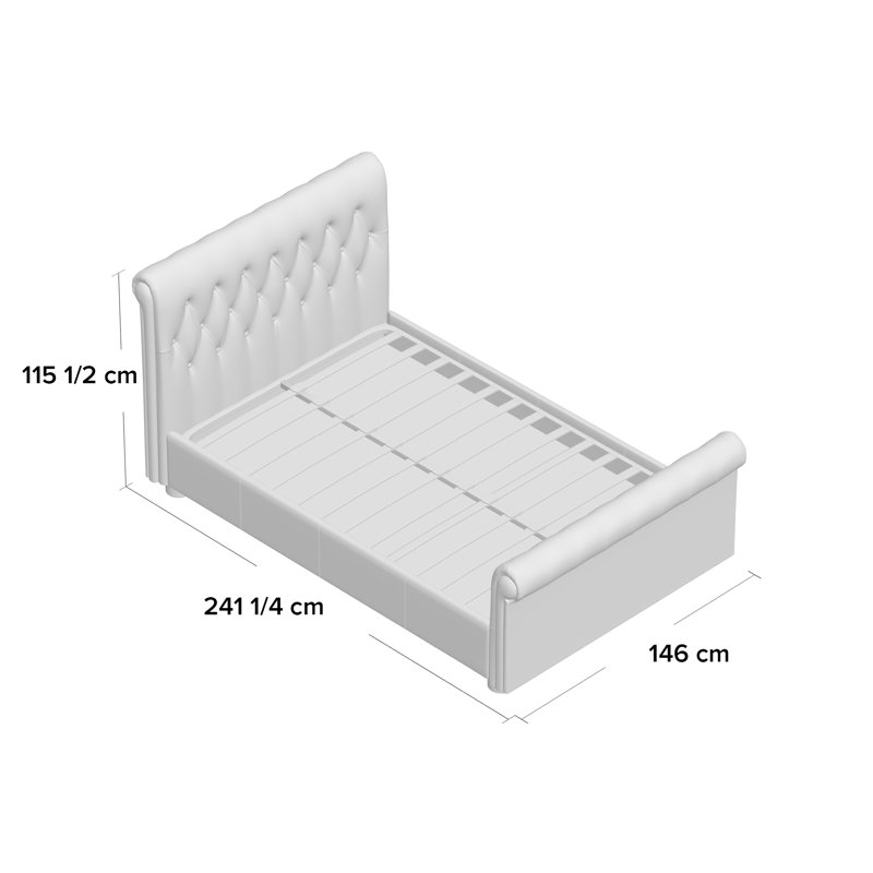Meilani Upholstered Ottoman Storage Bed, Black, Double (4'6)