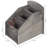 Rustic Dark Grey Wooden Media Caddy With 3 Compartments For Home Organization