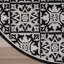 Tapis intérieur / extérieur noir et blanc Minvydas Aloha-864345981