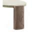 Table basse, gris vieilli et chêne oblong