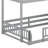 Keeana Twin Over Full Bunk Bed With Slide, Storage Staircase-1942350058