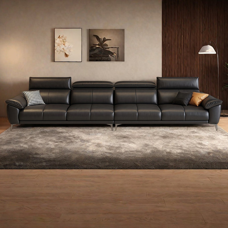 Canapé italien de luxe minimaliste italien, H 32,67 po x l 133,85 po x P 42,12 po, 4