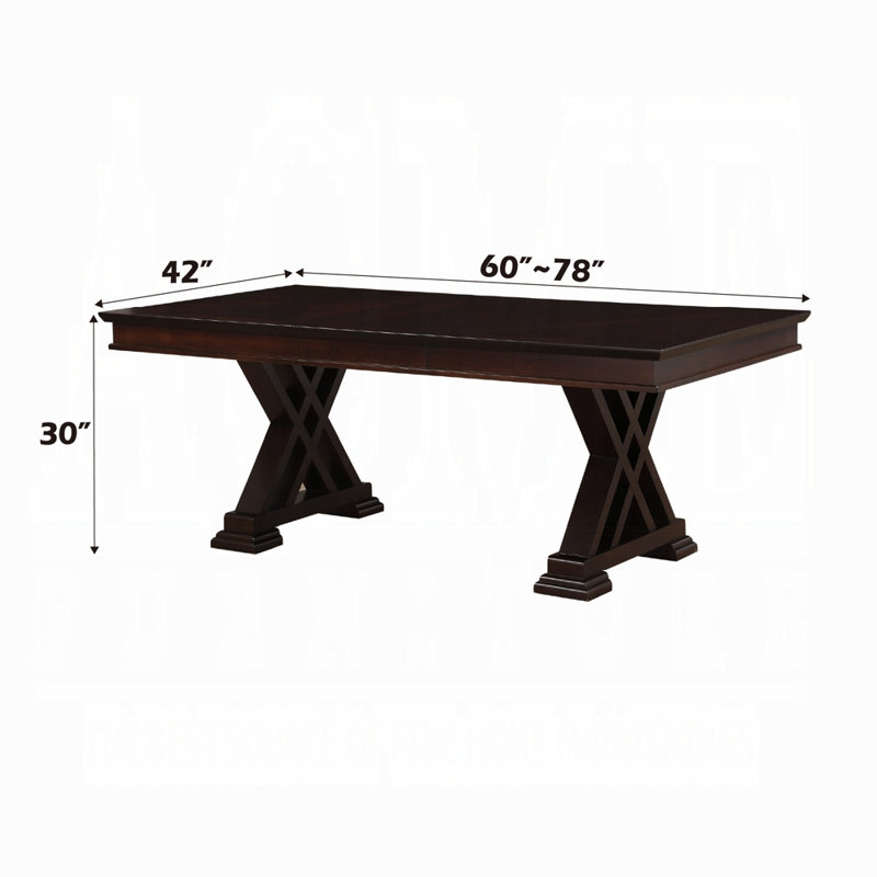 Table de salle à manger extensible Rica, 30 x 60