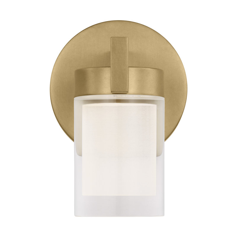 Esfera 1 - Light LED Armed Sconce, Natural Brass