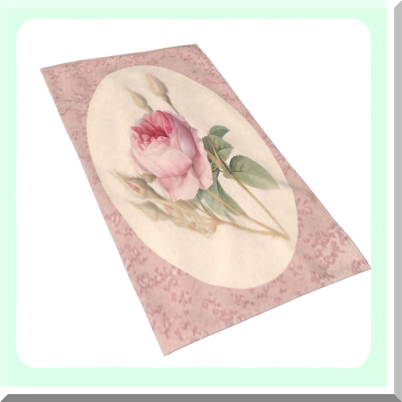 Vintage Rose Floral Ultra Soft Hand Towels - Absorbent Luxury for Bathroom, Hotel, Gym, and Spa - 27.5x15.7in