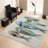Classic Oriental Floral Pattern Non-Woven Thin Type Printed Rug for Indoor Use-128605749