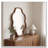 Cloud Shape Wall Mirror with Solid Wood Frame-134042909