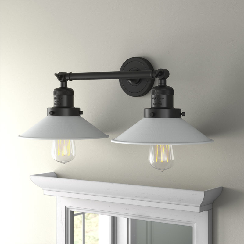 Alexandira 2 - Light Dimmable Vanity Light, Black Antique Brass, Matte White Cased, Incandescent 