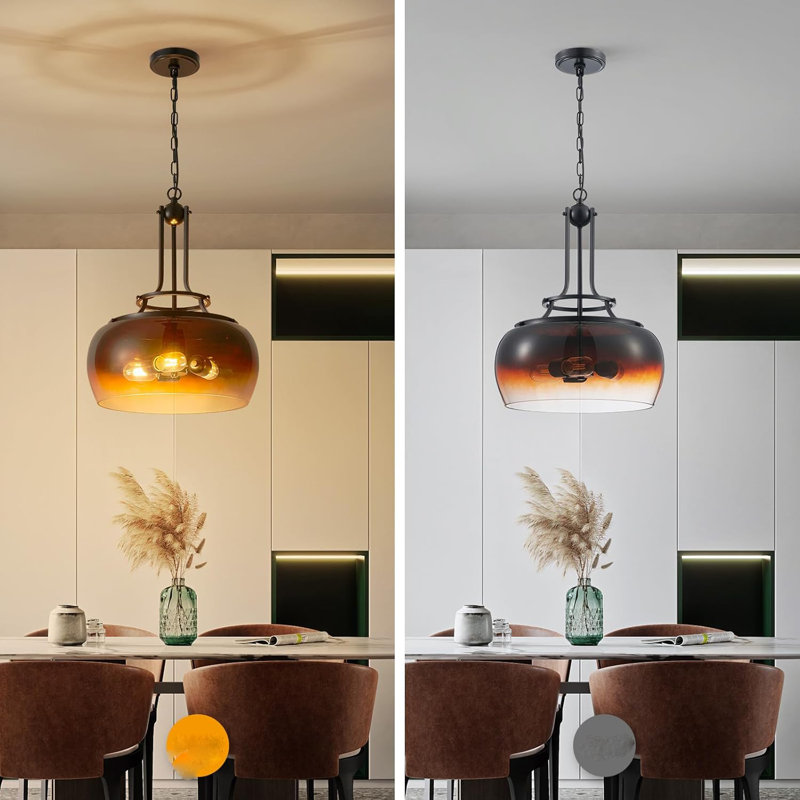 Lustre circulaire de style campagnard