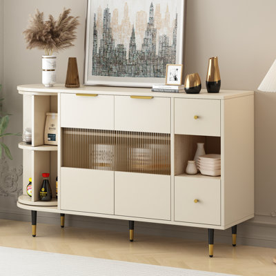 Rotating Storage Cabinet With 2 Doors And 2 Drawers, Suitable For Living Room, Study, And Balcony