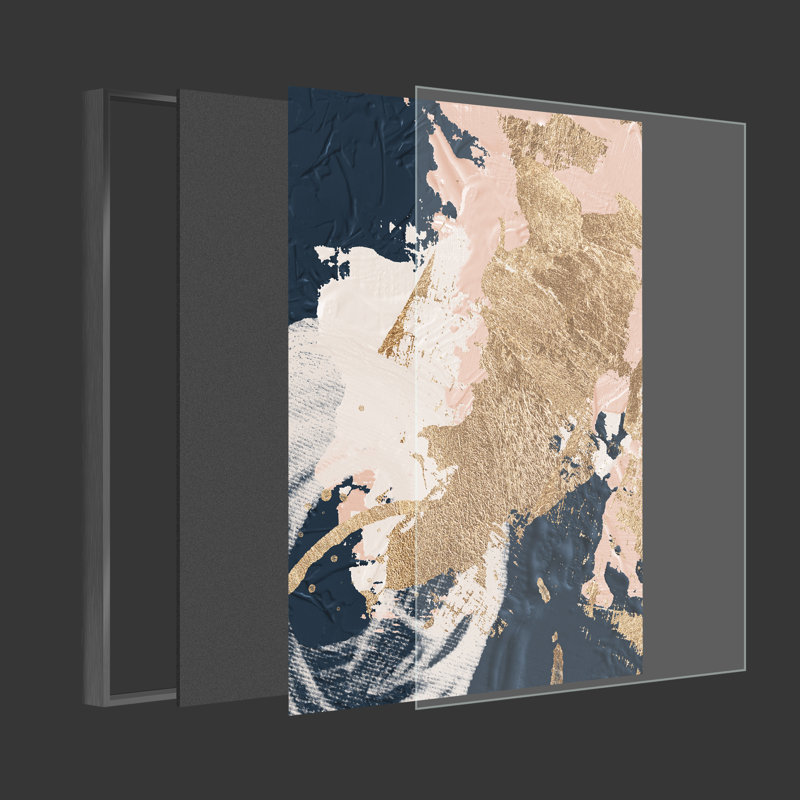 Abstrait moderne - ensemble de 3 reproductions de photos sur toile, Noir, H 16 po x l 36 po x P 1,5 po