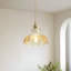 1 luminaire suspendu en fer doré à intensité variable en verre brun-2109822265