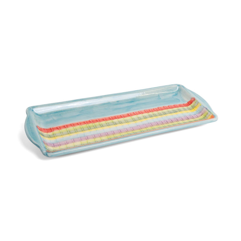 Beachcrest Home Chichaoua Ceramic Rectangular Platter