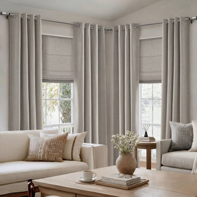 Mira Grey Room Darkening Single 31x64" Cordless Roman Shade
