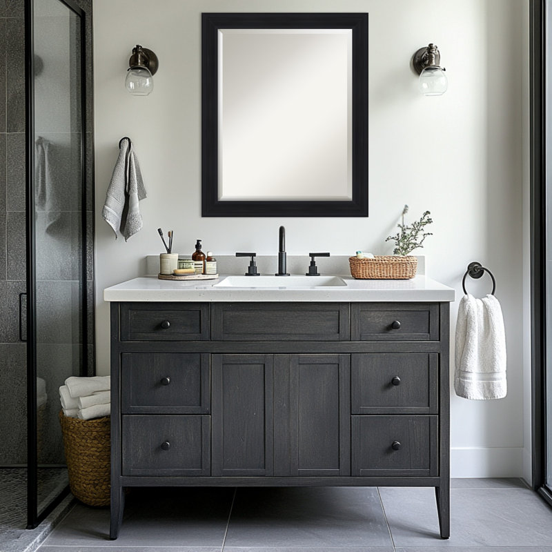 Miroir mural de salle de bain Abbey, 26,75 po x 32,75 po