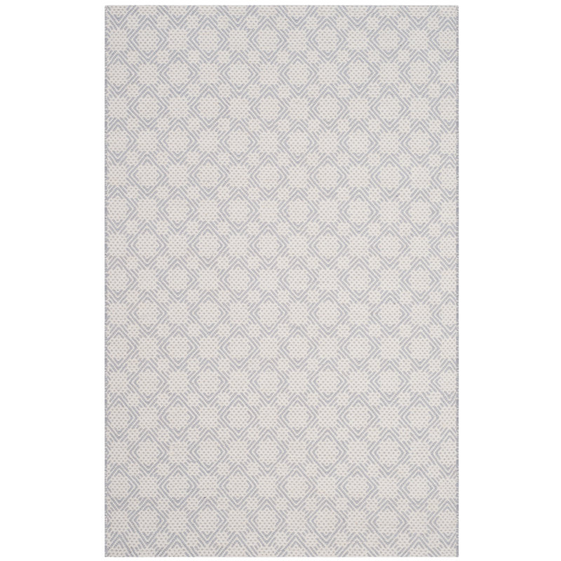 Luzerne Hand Woven Cotton Geometric Rug, Rectangle 4' x 6'