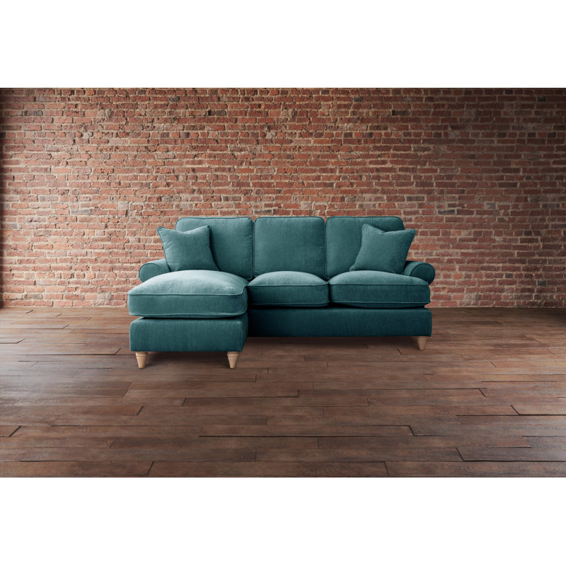 Longfellow 3 Seater Sofa & Chaise, Emerald