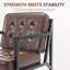 Modern Faux Leather button-tufted design Accent Chair with Metal Farme 110° Recline-1211500628