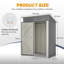 5x3 FT Outdoor Storage Shed – Steel, All-Weather Resistant, with Ventilation & Accessory Kit