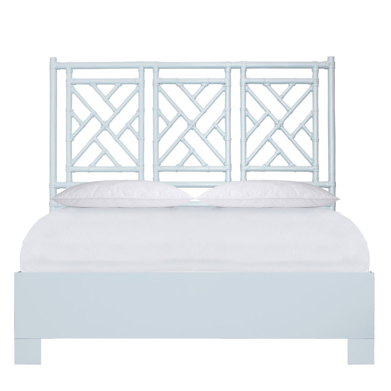 Chippendale Standard Bed, Full, Light Blue