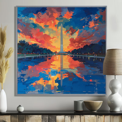 «Blue Red National Pride Washington Monument I», reproduction d'art mural