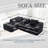 Modular Sectional Sofa, Modern Modular L-Shaped Sofa With Chaise Longue, Equipped With Small Side Pockets And Free Of Compression During Installation.-397817497
