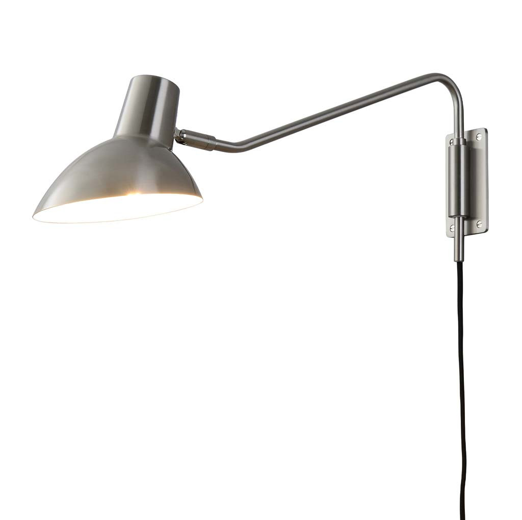 Single Light Swing Arm Sconce, Satin Nickel