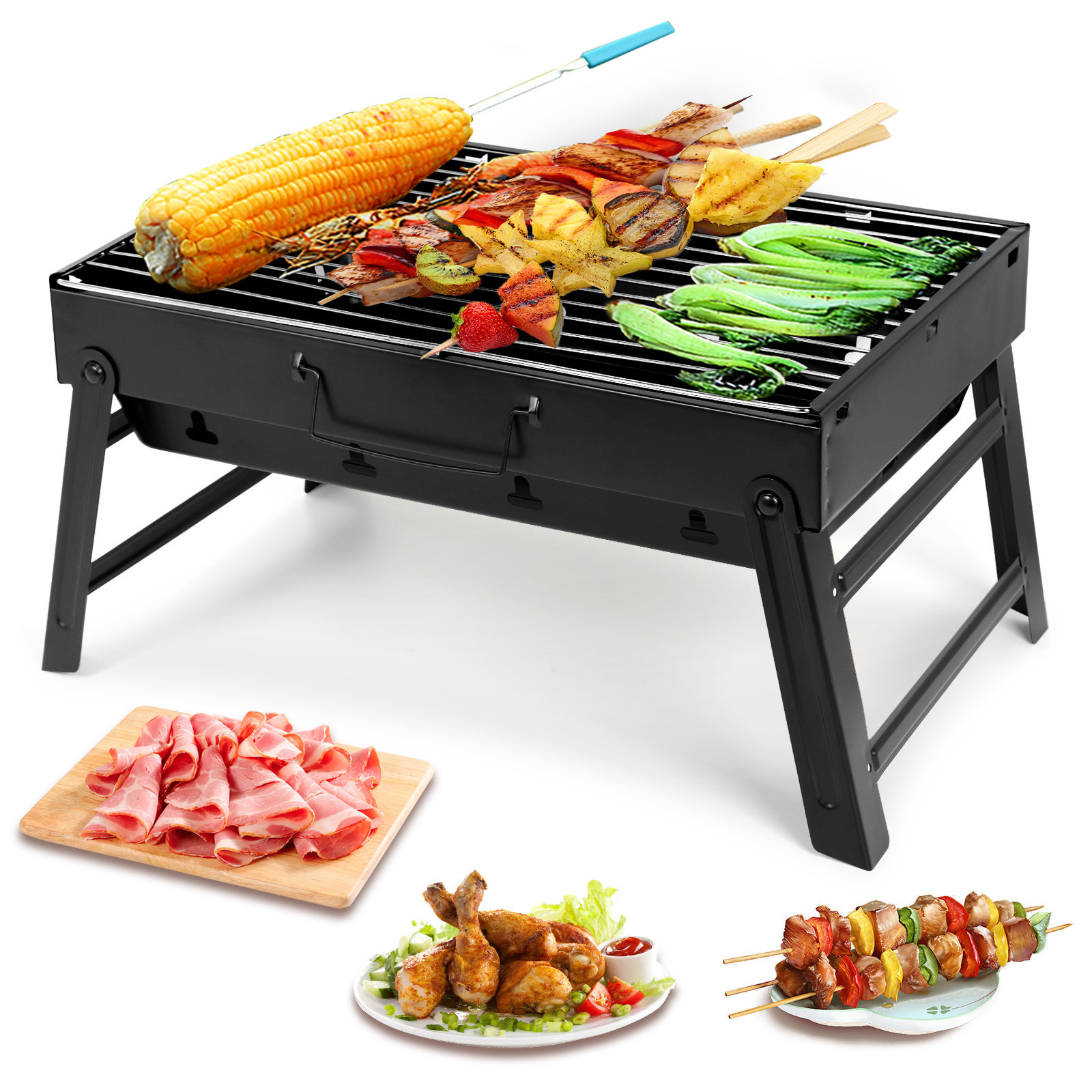  Lodge Steel Collapsible Outdoor Cooking Table, 16 Inch