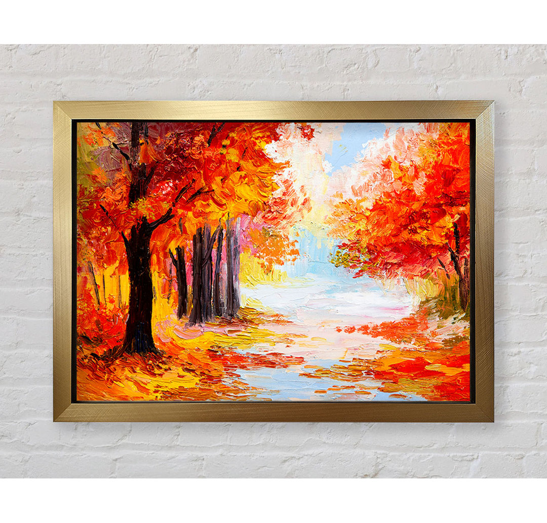 Herbst Orange Pfad - Druck