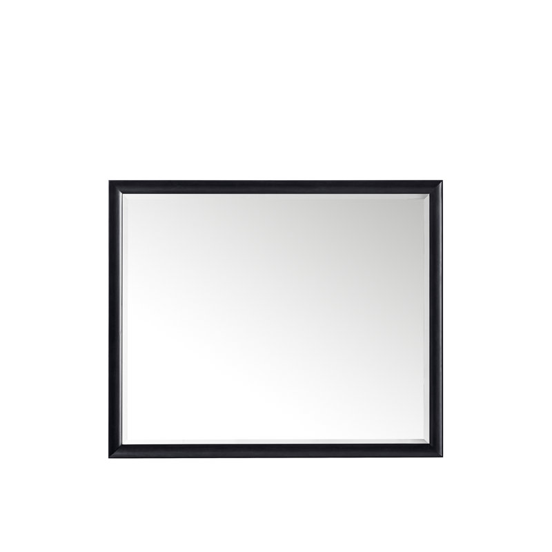 Glenbrooke Solid Wood Wall Mirror, Black Onyx, 40" x 48"