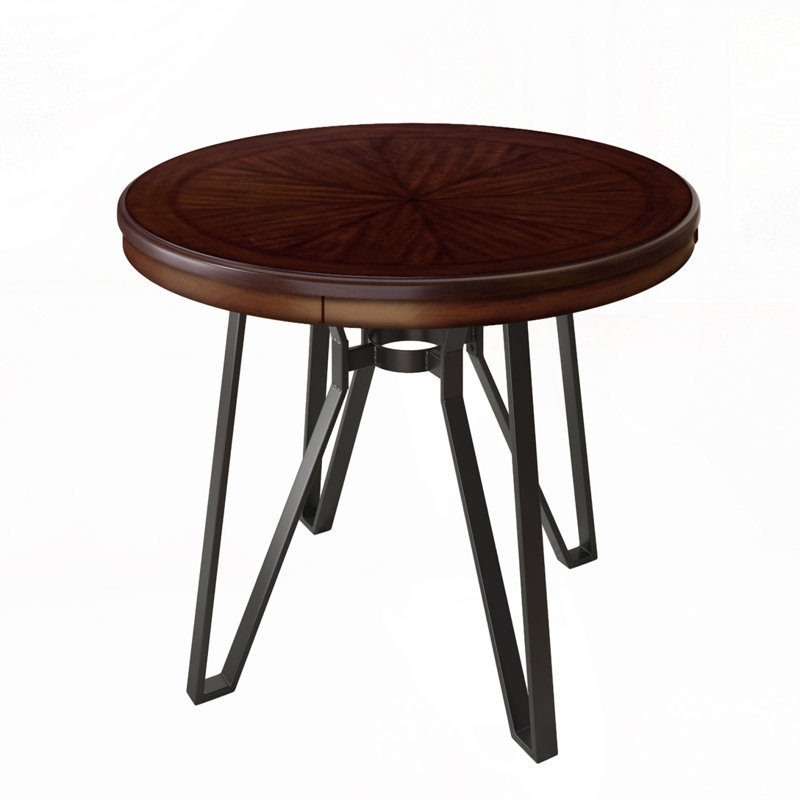 Maralou Wooden Round Bar Table, Brown, 36"H x 46.85"L x 46.85"W