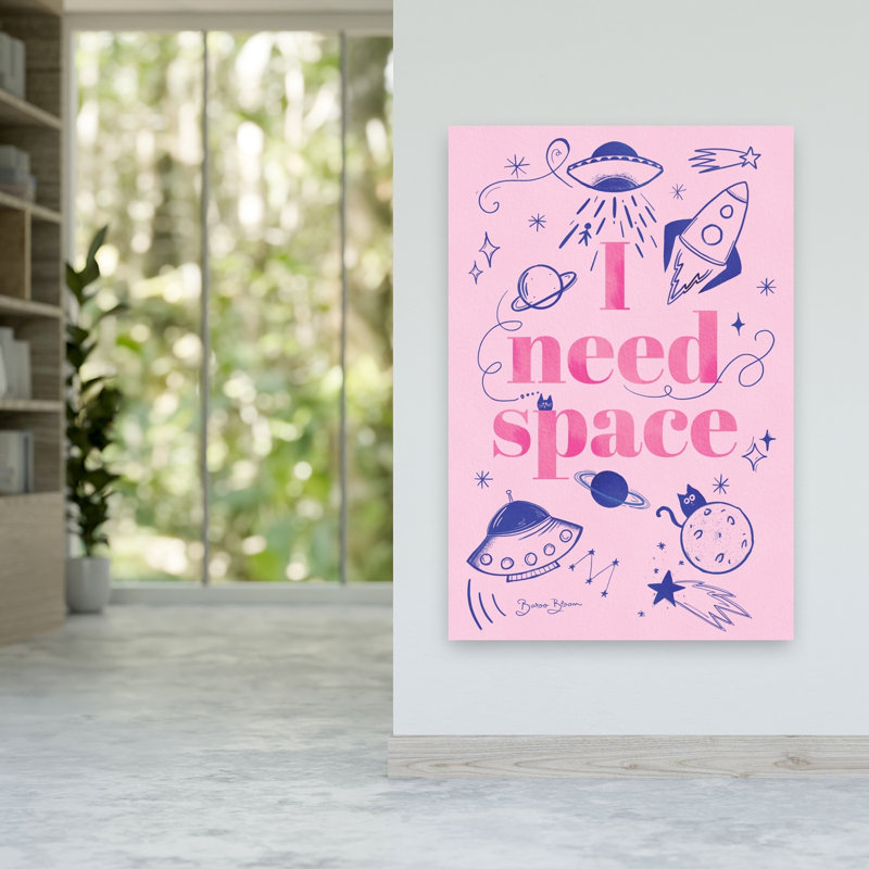J'ai besoin d'espace - Affiche murale abstraite et contemporaine avec un chat dans un paysage naturel, H 60 po x l 40 po