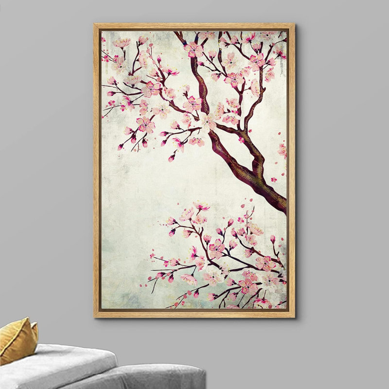 IDEA4WALL Pink Cherry Blossom Giclee Print On Canvas Print - Wayfair Canada