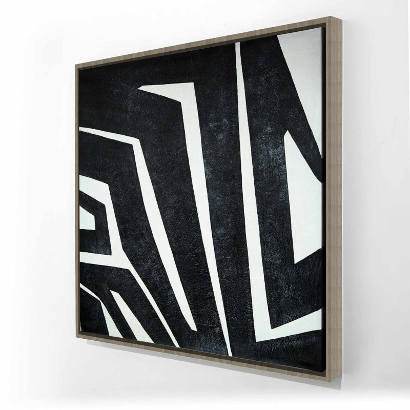 «Blue Labyrinth - Classic Blue Modern», art sur toile encadré, Bleu classique