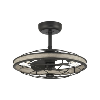 22" Eliana-Lucia 3 - Blade Chandelier Ceiling Fan with Remote Control and Light Kit Included