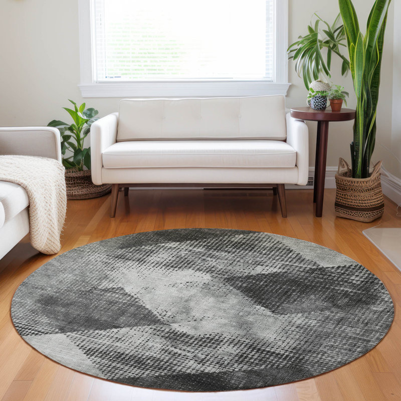 Tapis intérieur / extérieur gris Arvaya , 8 pi x 8 pi
