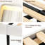 Structure de lit plateforme simple avec tête de lit et support rembourrés doux - bois métallique, capacité de 800 lb, velours beige et prises de courant, structure robuste et élégante, capacité de charge maximale de 800 livres, 2 ports, facile-234903513