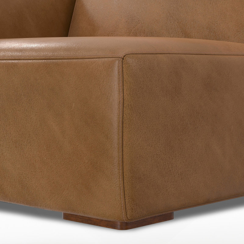 Left Arm Sofa Module, Dark Brown
