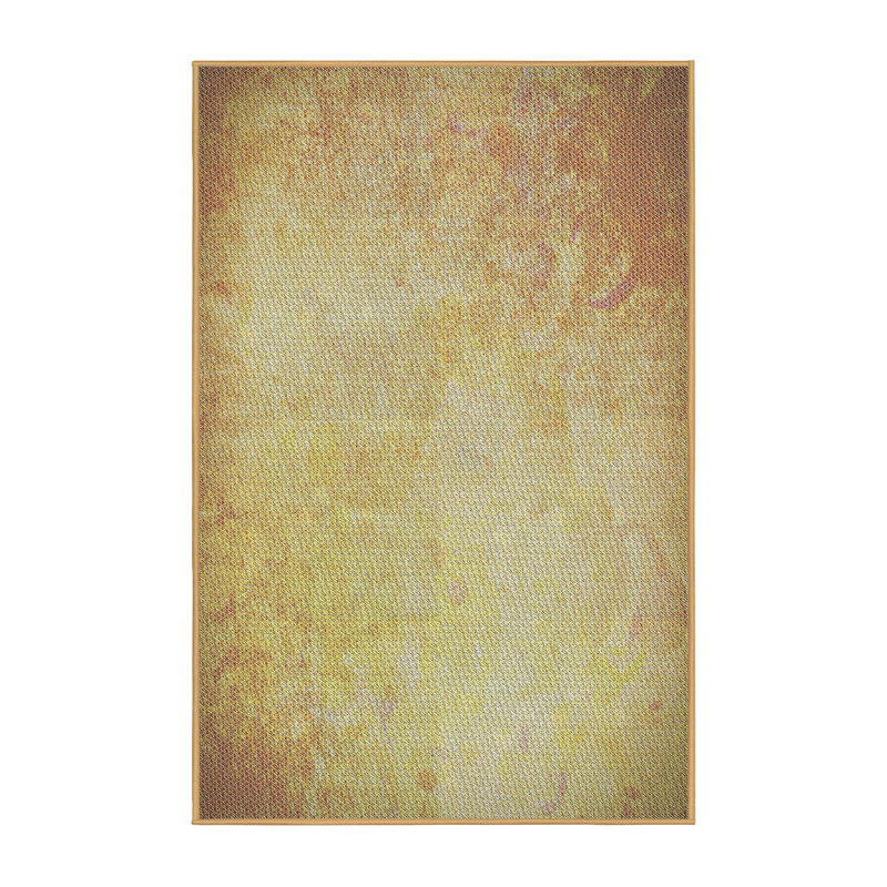 Tapis jaune / brun Power Loom, Rectangle 8 pi x 10 pi